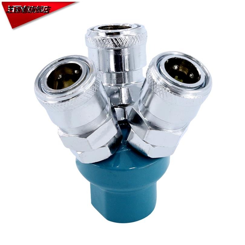 空壓機多用氣泵轉換接口快速接頭快插一分二一分三圓三通氣管新款-細節圖4