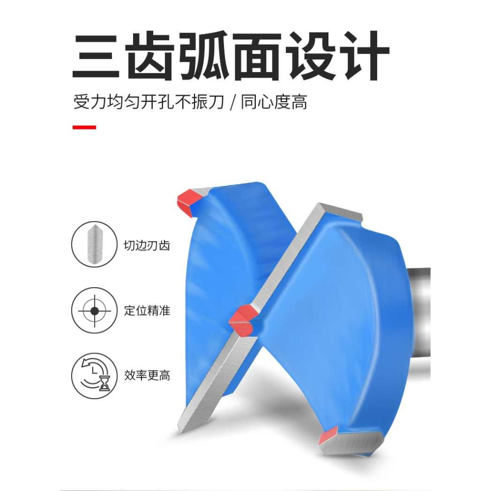 鉆頭級工業開孔器木工頭合金型木板門板石膏板加長塑料打孔擴孔器-細節圖7