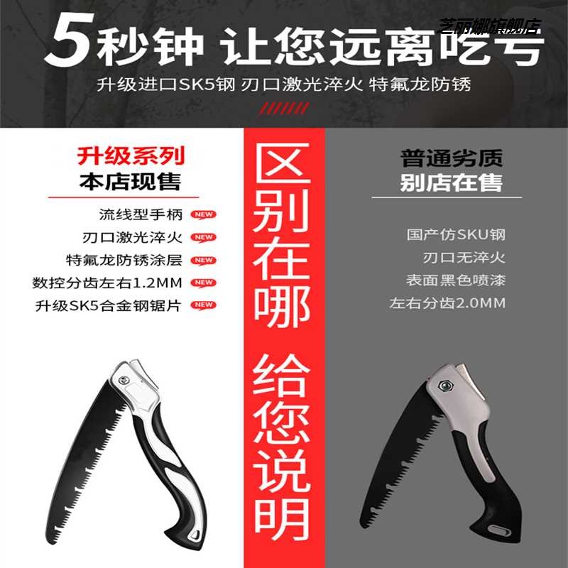 鋸樹鋸子手鋸木工快速折疊鋸木頭手工據神器伐木刀鋸家用小型手持-細節圖2