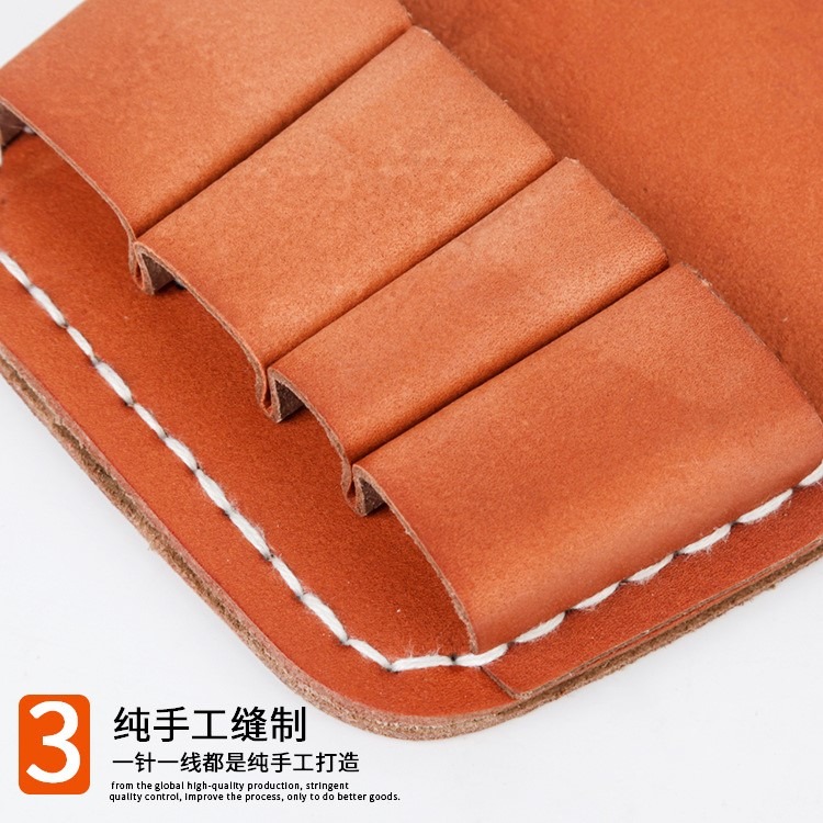 電工皮帶純牛皮電工腰包鉗套皮套多功能工具包耐磨五聯七聯-細節圖3