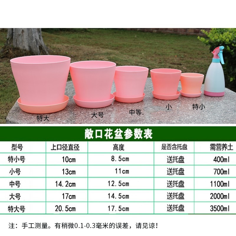 歐式彩色圓形樹脂花盆種花種菜敞口塑料綠蘿花盆多肉花盆大好花盆-細節圖4