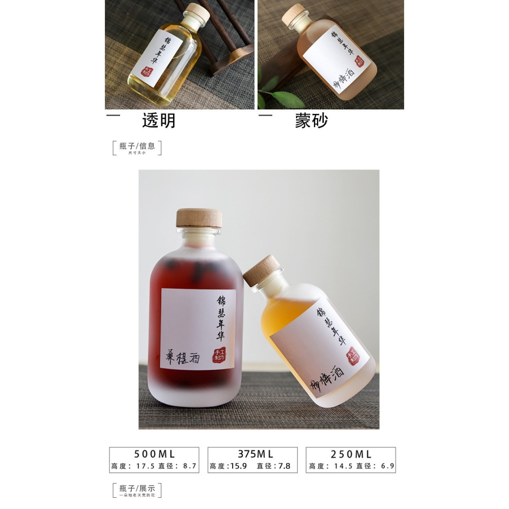 定製白酒瓶空瓶家用帶蓋果酒飲料瓶自釀一斤裝白酒罐子密封泡酒瓶-細節圖8