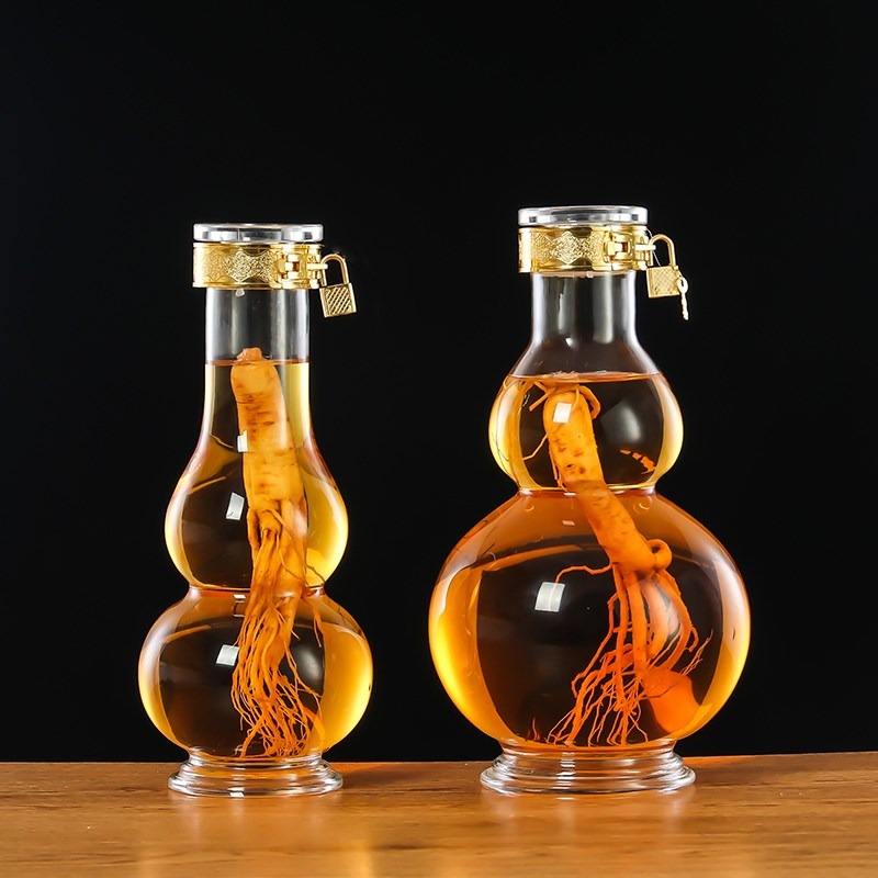 泡酒玻璃瓶加厚密封空酒瓶人參泡酒專用酒瓶家用泡酒瓶高檔創意-細節圖5