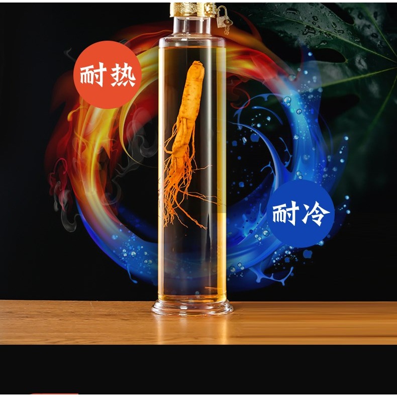 泡酒玻璃瓶加厚密封空酒瓶人參泡酒專用酒瓶家用泡酒瓶高檔創意-細節圖10