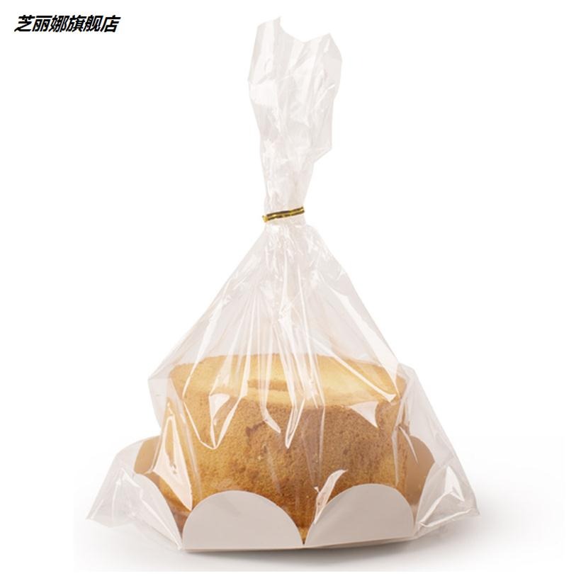 6寸8寸戚風蛋糕袋吐司麪包紙杯蛋糕胚透明西點點心烘焙包裝盒-細節圖4