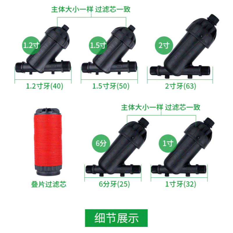 大棚滴灌系統農用灌溉疊片網式過濾器可折洗農業微噴設備園林噴灌-細節圖7