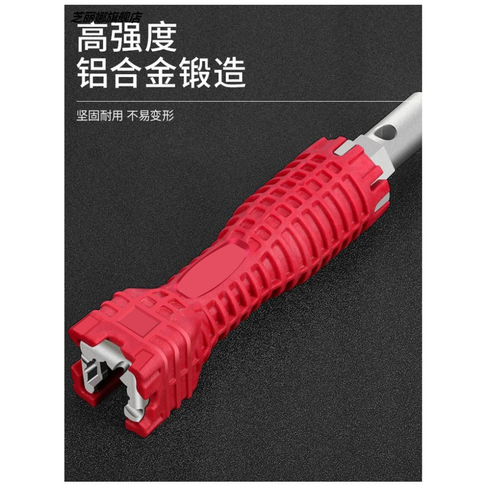 拆卸廚房水槽下窄處扳手活動水管鉗水盆水龍洗手熱水器水槽擰螺絲-細節圖3