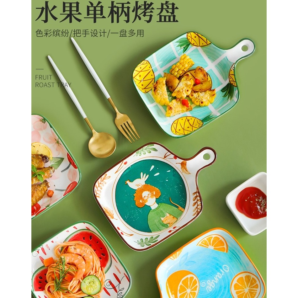 空氣炸鍋烤碗微波爐用的器具可愛少女心小號手柄高顏值餐具ins風-細節圖6