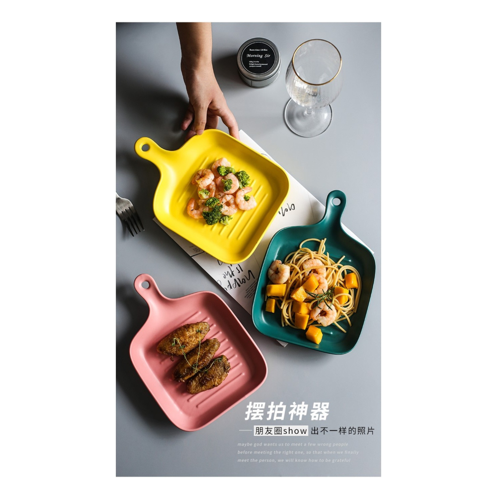 空氣炸鍋烤碗微波爐用的器具可愛少女心小號手柄高顏值餐具ins風-細節圖7