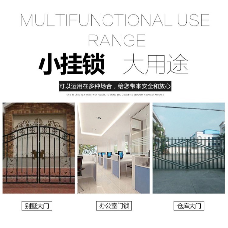dx丹翔原子掛鎖防盜防撬鎖仿不銹鋼銅芯小鎖扣通開統開鎖十把-細節圖9