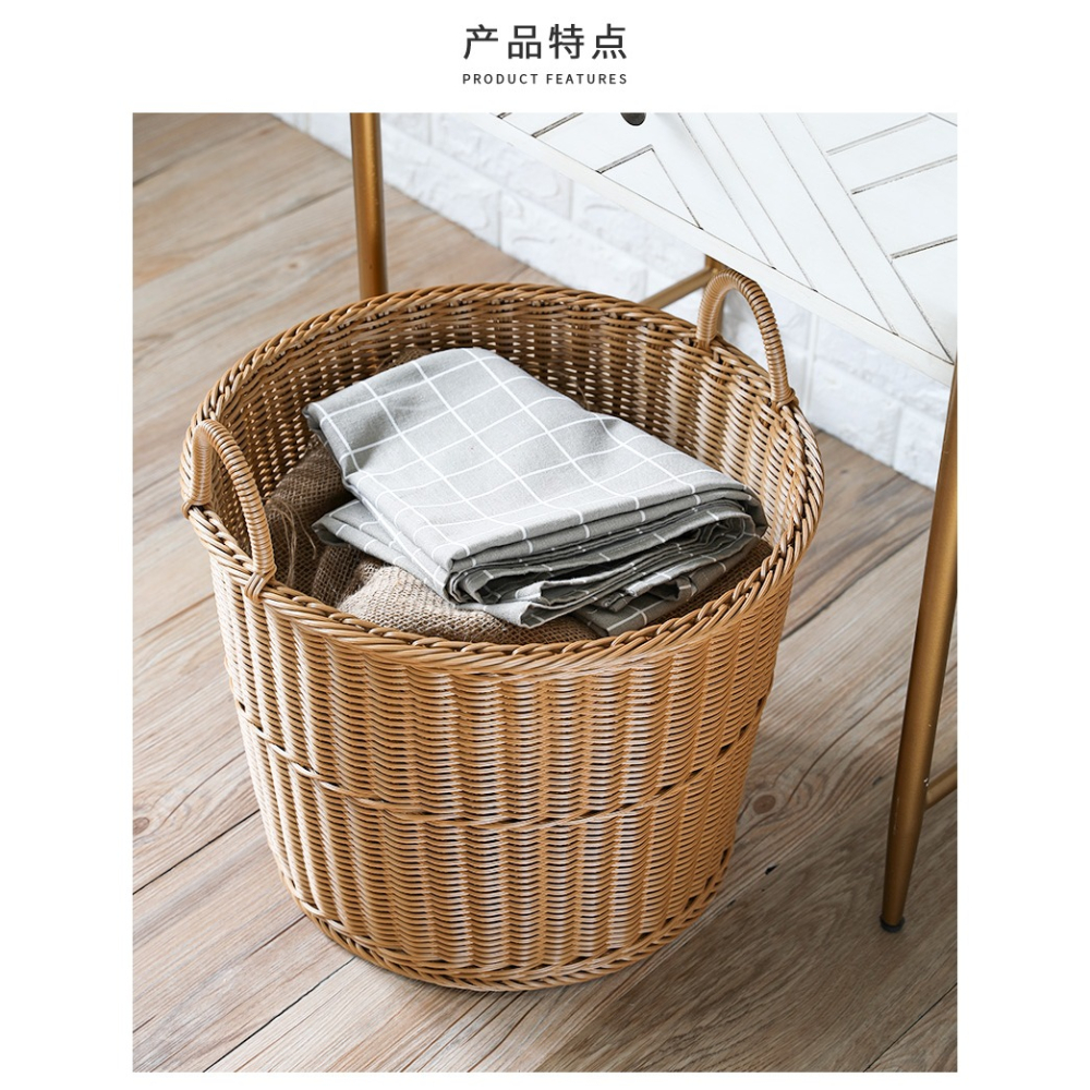 桂味源 臟衣籃家用臟衣服收納筐玩具簍子塑料收納桶洗衣籃子大號-細節圖9