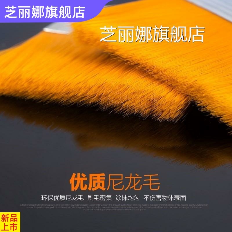 整盒尼龍軟毛板刷小刷子大小號毛刷子清潔油畫燒烤排刷油漆刷1寸2-細節圖3