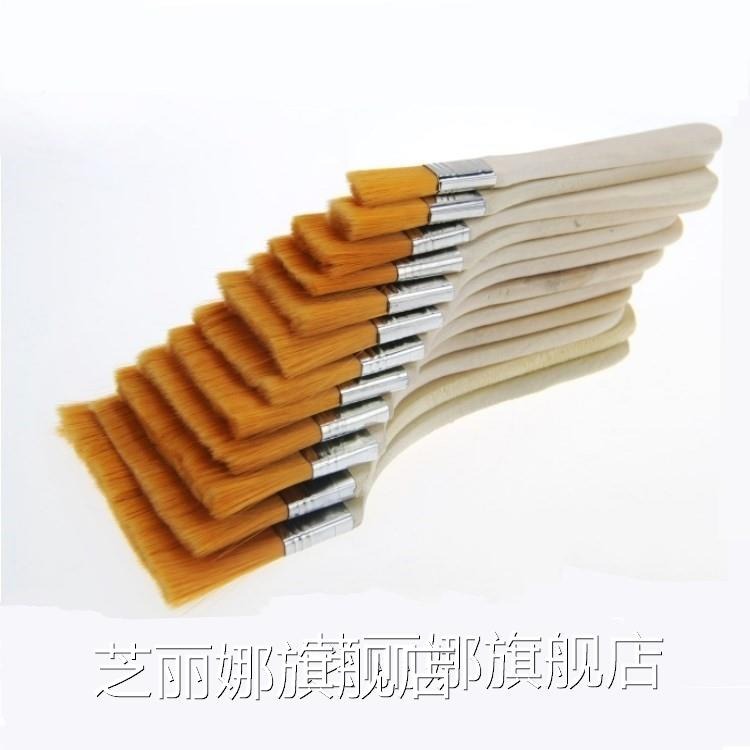 整盒尼龍軟毛板刷小刷子大小號毛刷子清潔油畫燒烤排刷油漆刷1寸2-細節圖6