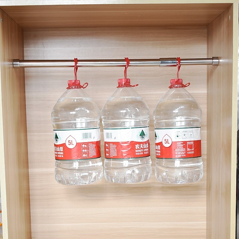 衣櫃豎向掛衣桿不銹鋼掛衣桿短衣櫃前後掛桿吊桿固定掛桿-細節圖2