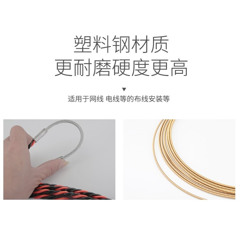 穿線器電工拉線帶滾輪頭手動暗線管道電線放線串線引線器-細節圖7