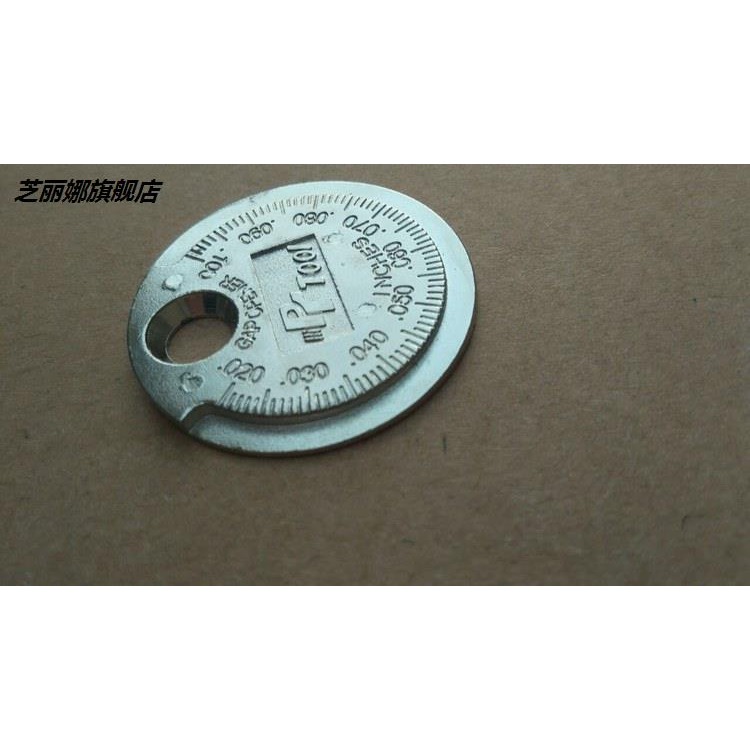 火花塞間隙測量工具錢幣形狀火火花塞間隙調整工具0.6-2.4mm-細節圖2