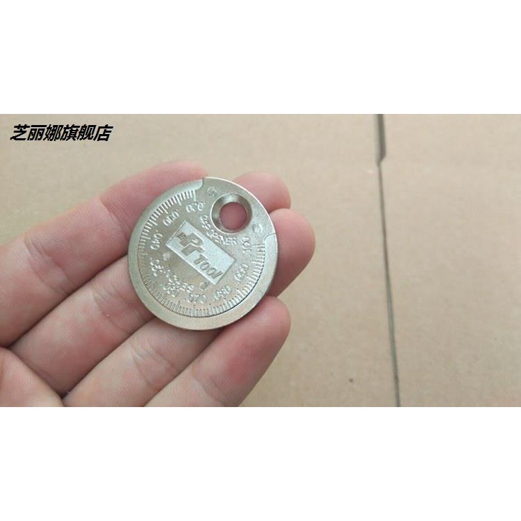 火花塞間隙測量工具錢幣形狀火火花塞間隙調整工具0.6-2.4mm-細節圖3