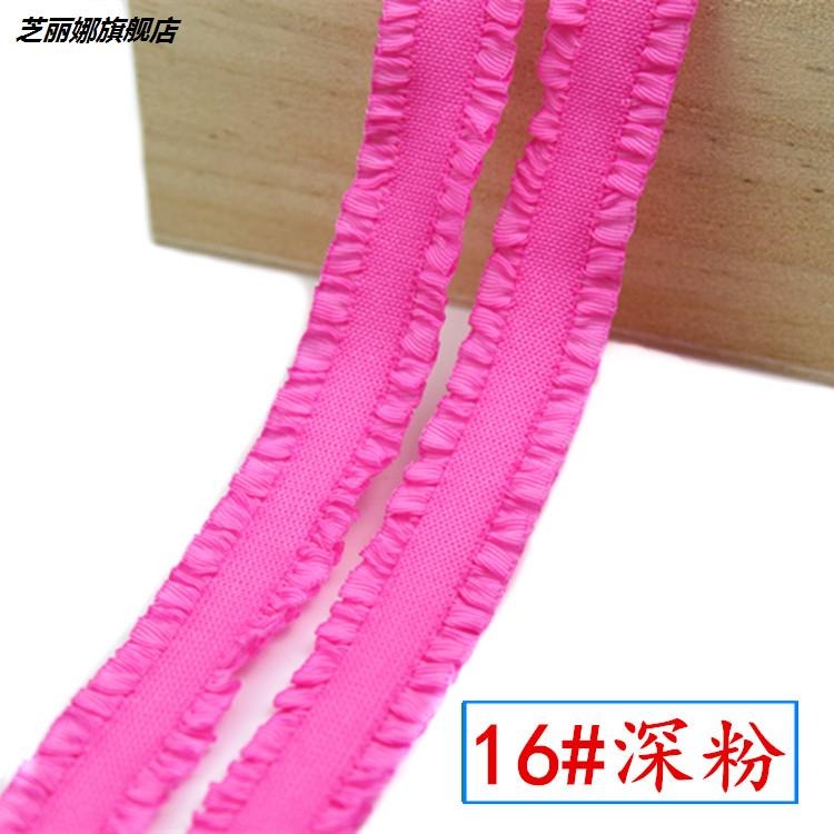 彈力花邊松緊帶蕾絲布料服裝裝飾材料寬薄超薄褶皺木耳雙邊輔料?-細節圖7