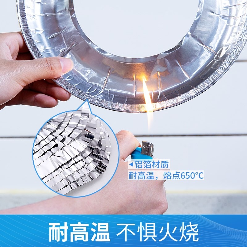 煤氣竈貼紙防油墊圓形竈臺罩燃氣竈鋁箔錫紙圈油紙墊廚房錫箔紙-細節圖2