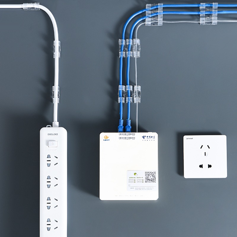 電線理線器固定網線走線整理神器固扣卡子自粘數據繞線塑料卡線夾-細節圖4