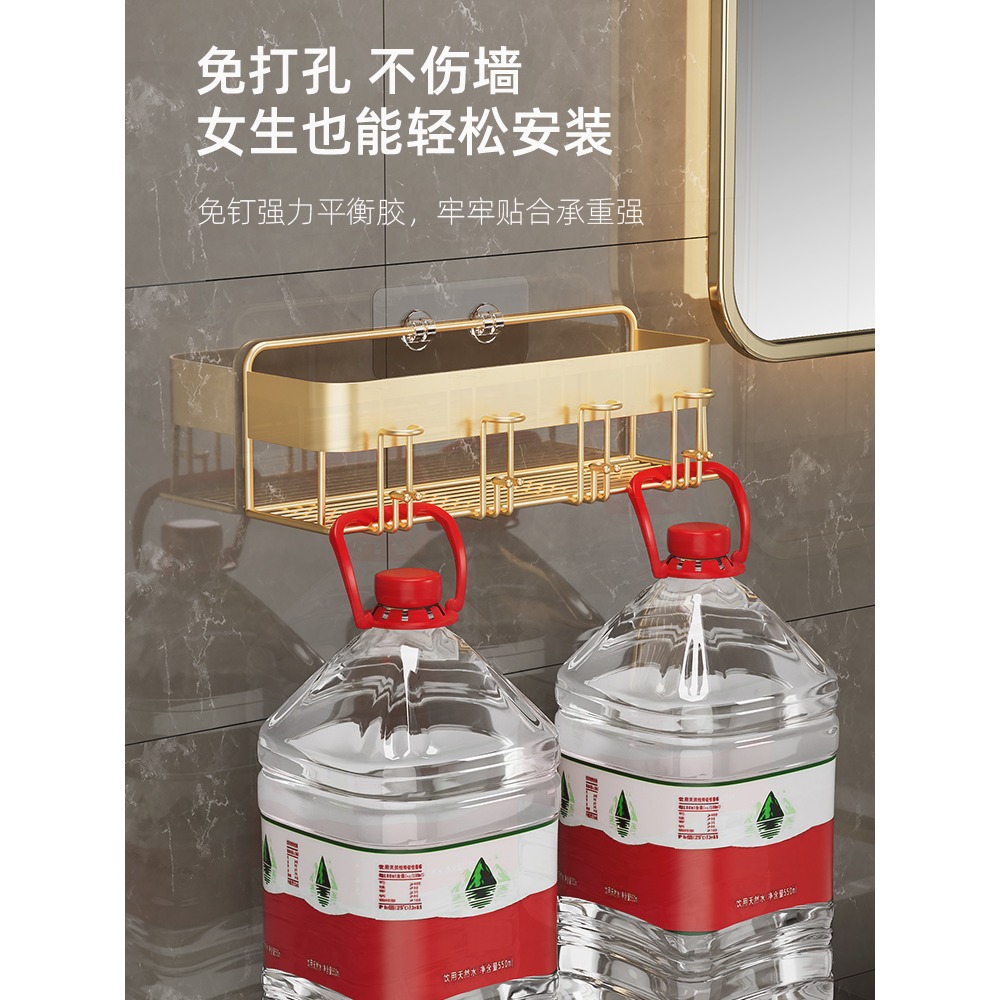 輕奢牙刷置物架浴室洗漱臺牙杯架家庭衛生間壁掛式免打孔牙缸牙具-細節圖5