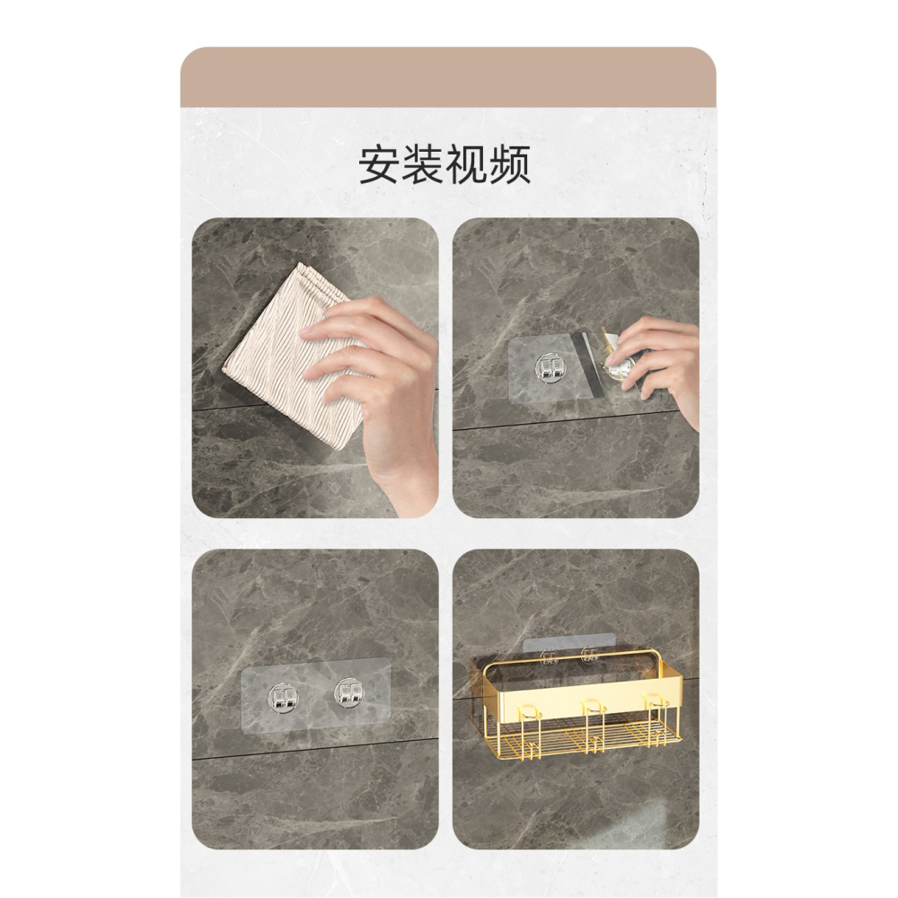 輕奢牙刷置物架浴室洗漱臺牙杯架家庭衛生間壁掛式免打孔牙缸牙具-細節圖8