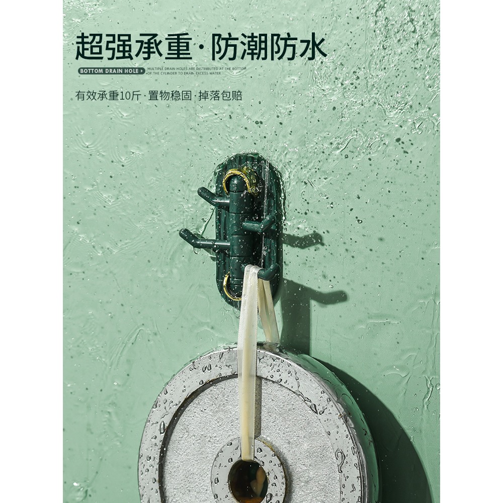輕奢旋轉掛鉤粘膠強力墻面承重粘貼粘鉤免打孔黏掛衣架墻壁浴室-細節圖3