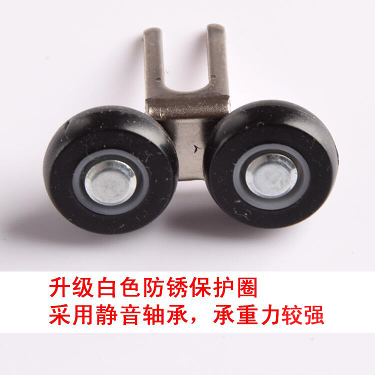 608軸承衣廚櫃移門滑輪鈦合金推拉門滾輪衛生間隔斷趟門吊輪t-細節圖4