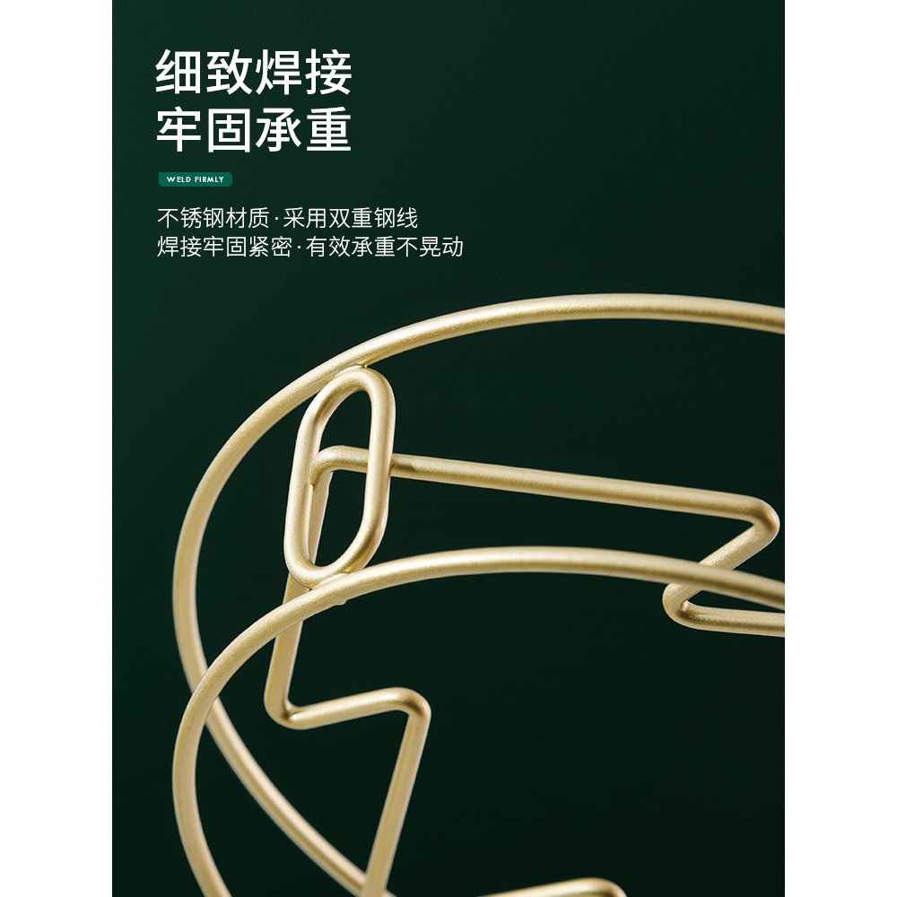 輕奢鍋墊不銹鋼鍋架子放鍋具家用置物防燙鍋圈蒸架防粘雙層隔熱架-細節圖3