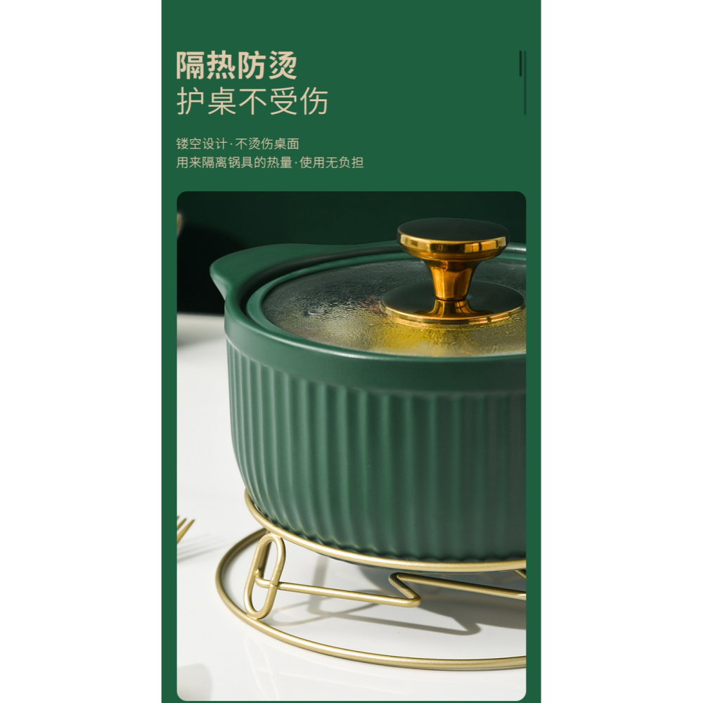 輕奢鍋墊不銹鋼鍋架子放鍋具家用置物防燙鍋圈蒸架防粘雙層隔熱架-細節圖8