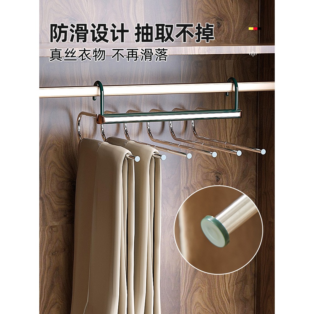 折疊褲架多功能褲子掛架家用無痕褲夾衣櫃掛褲子專用衣架收納神器-細節圖2