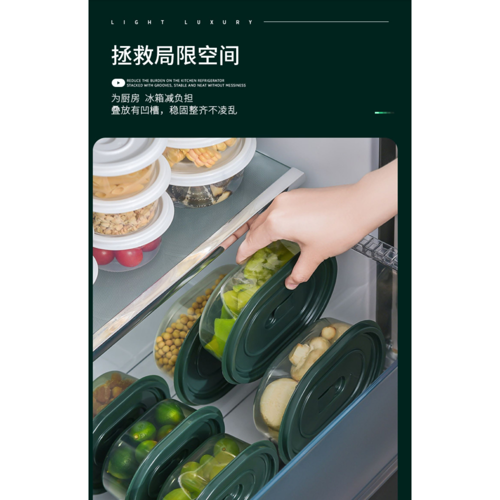 多功能食物收納保鮮盒密封塑料飯盒保鮮盒水果便當盒食品收納盒-細節圖10
