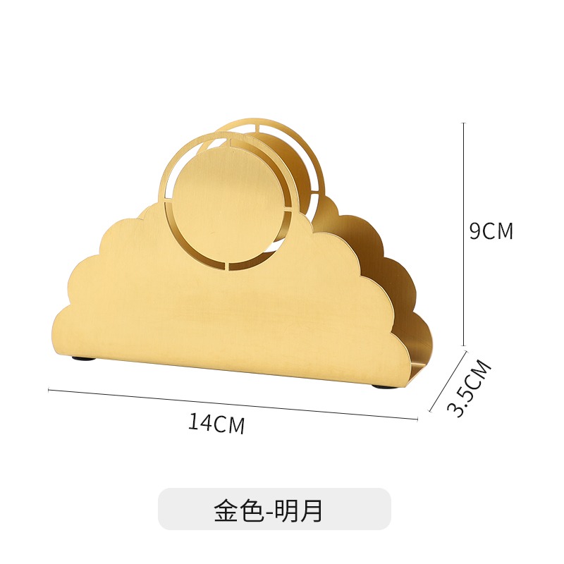 中式風立式明月金色不銹鋼紙巾架清吧酒吧餐廳酒店售樓處LOGO定製-細節圖6