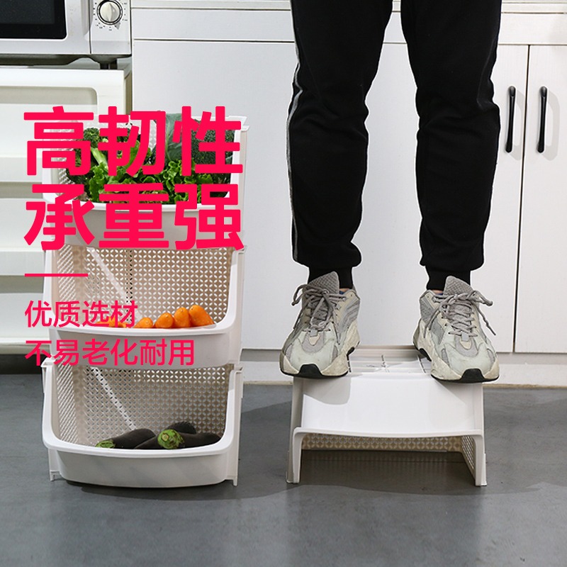 廚房蔬菜落地多層菜架子水果菜籃菜筐玩具零食收納架收納籃-細節圖3