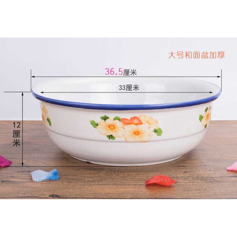 新款加厚和麪盆陶瓷家用不粘面帶蓋揉盆不沾面揉麪發老式發面盆-細節圖8