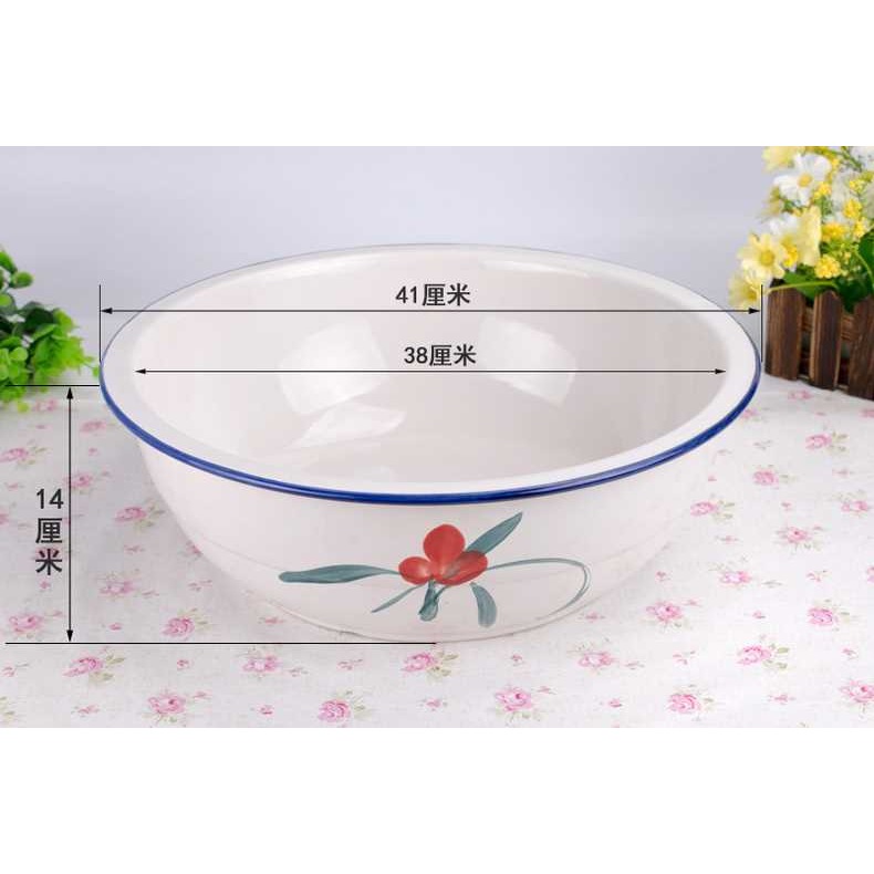 新款加厚和麪盆陶瓷家用不粘面帶蓋揉盆不沾面揉麪發老式發面盆-細節圖9