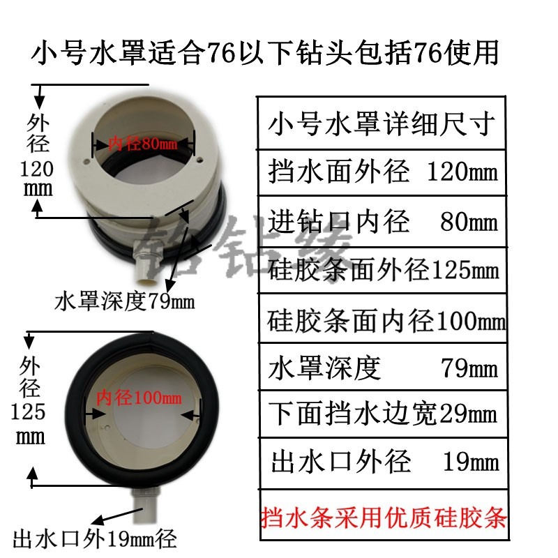 空調水鉆防水罩防防污袋 油煙機打孔水鉆鉆頭防塵罩工程接水-細節圖9