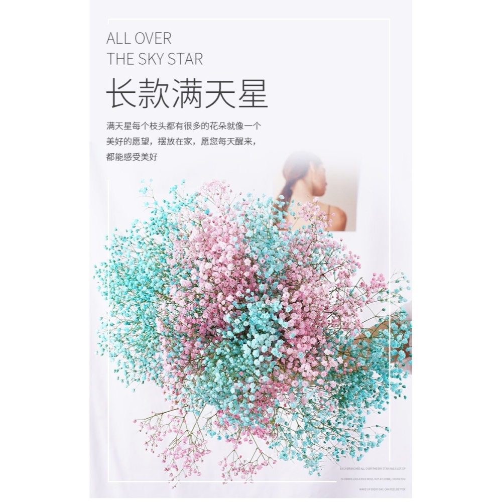 滿天星乾花花束客廳擺設輕奢乾花擺件真花裝飾擺件鮮自然風幹雲南-細節圖5