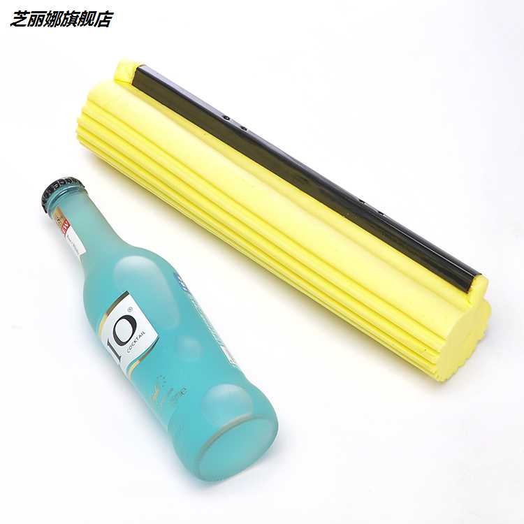 家用拖把頭對折式擠水膠棉替換裝泡沫拖布頭吸水墩布海綿拖地配件-細節圖6
