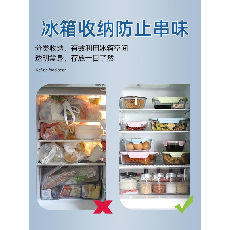 食品保鮮玻璃碗耐高溫飯盒上班族可微波爐加熱專用的碗帶蓋便當盒-細節圖4