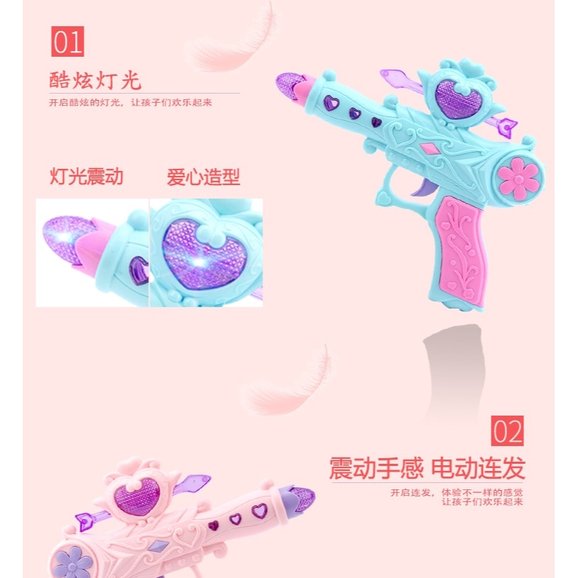 兒童寶寶玩具1槍男孩女孩燈光音樂電動槍聲光塑料耐摔玩具-細節圖9