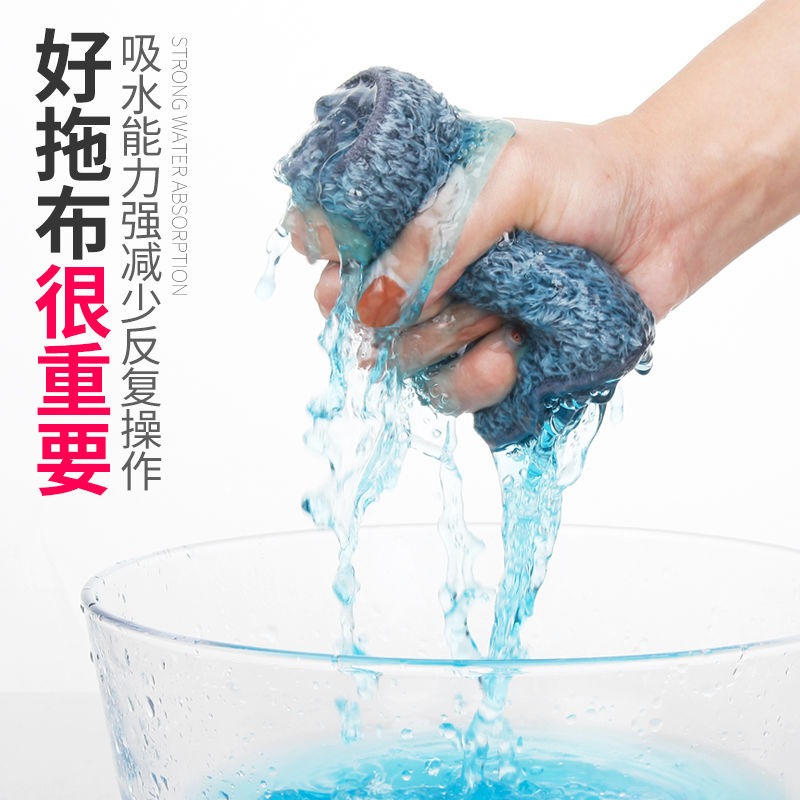 免手洗平板拖把家用擠吸水一拖凈幹濕兩用懶人地拖布旋轉拖地-細節圖5