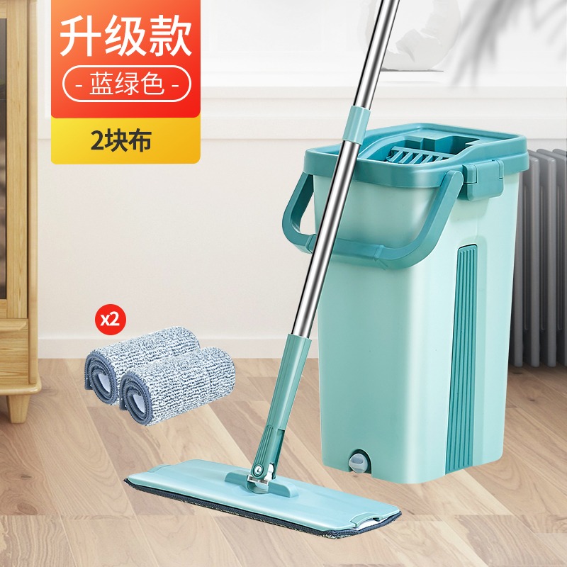 免手洗平板拖把家用擠吸水一拖凈幹濕兩用懶人地拖布旋轉拖地-細節圖8