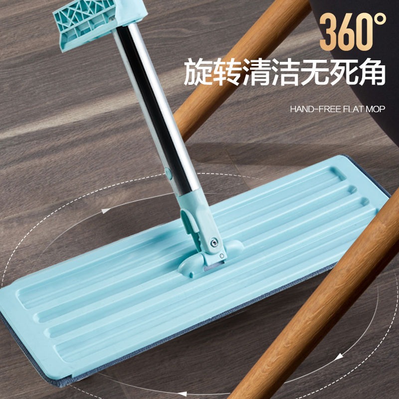 免手洗平板拖把家用擠吸水一拖凈幹濕兩用懶人地拖布旋轉拖地-細節圖9