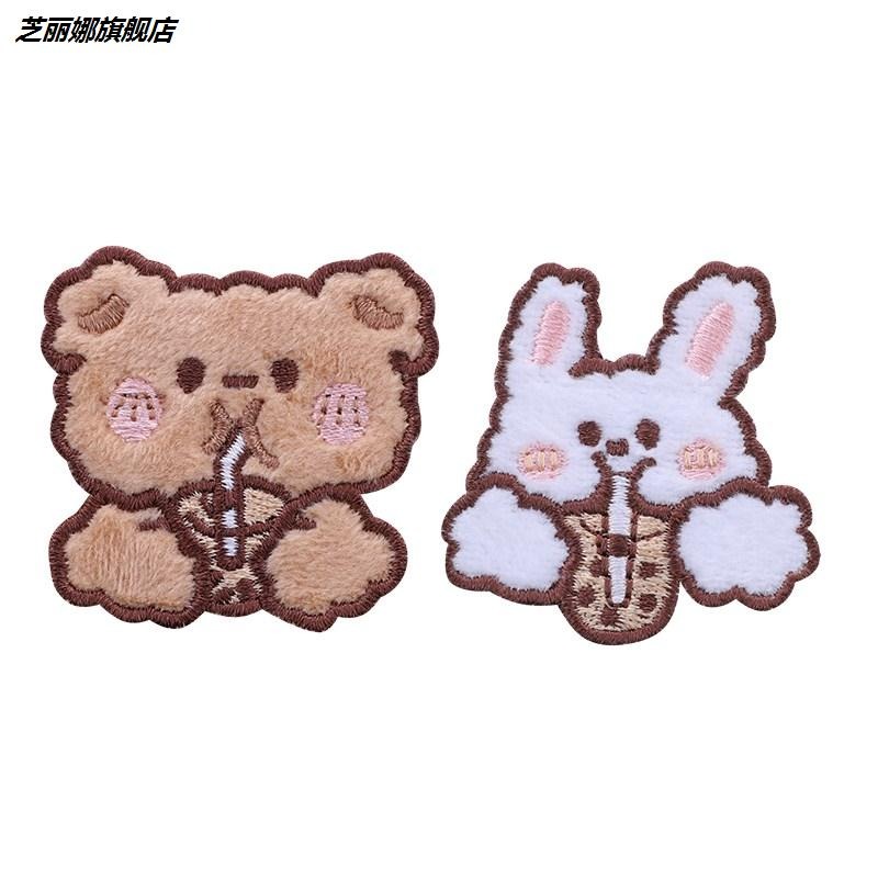 小熊刺繡貼圍巾刺繡貼ins貼標羽絨服衣服補丁破洞膝蓋補丁貼兒童-細節圖4