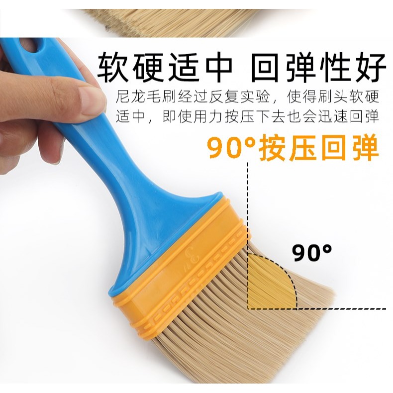 塑料毛刷油漆刷工業用硬毛軟毛小尼龍刷子清潔不掉毛油畫排刷除塵-細節圖9