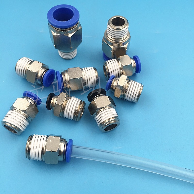 氣動快速英制氣管1/4npt螺紋彎通接頭pl3/8插1/2npt彎頭l型美製銅-細節圖6