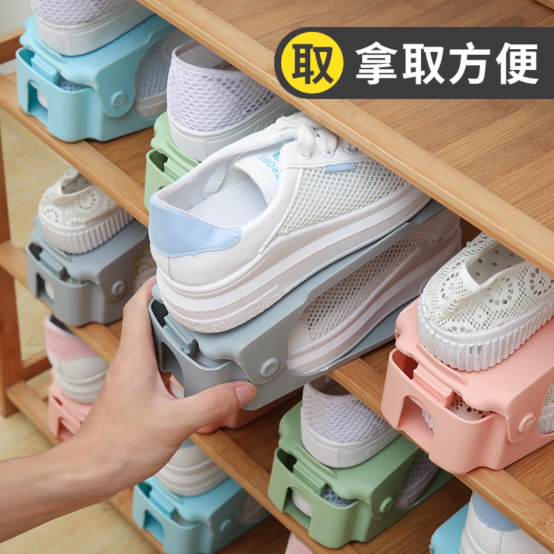 鞋架收納神器一體式家用省空間可調節置物架雙層鞋託宿舍鞋子鞋櫃-細節圖3