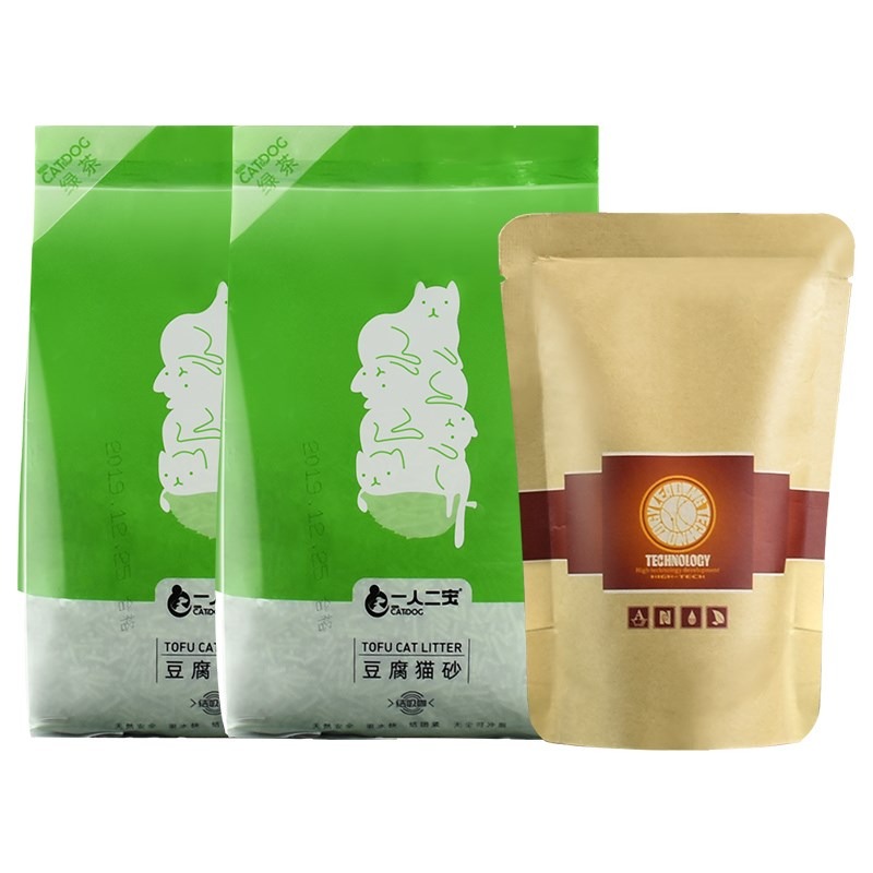 豆腐貓砂除臭無塵大袋綠茶狗砂貓沙豆腐砂除臭珠滿10公斤20斤-細節圖2