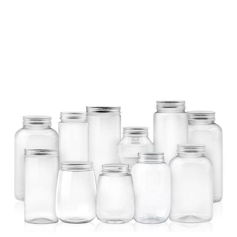 網紅pet飲料瓶外賣果汁瓶一次性奶茶瓶杯子帶蓋塑料胖胖杯500ml-細節圖2